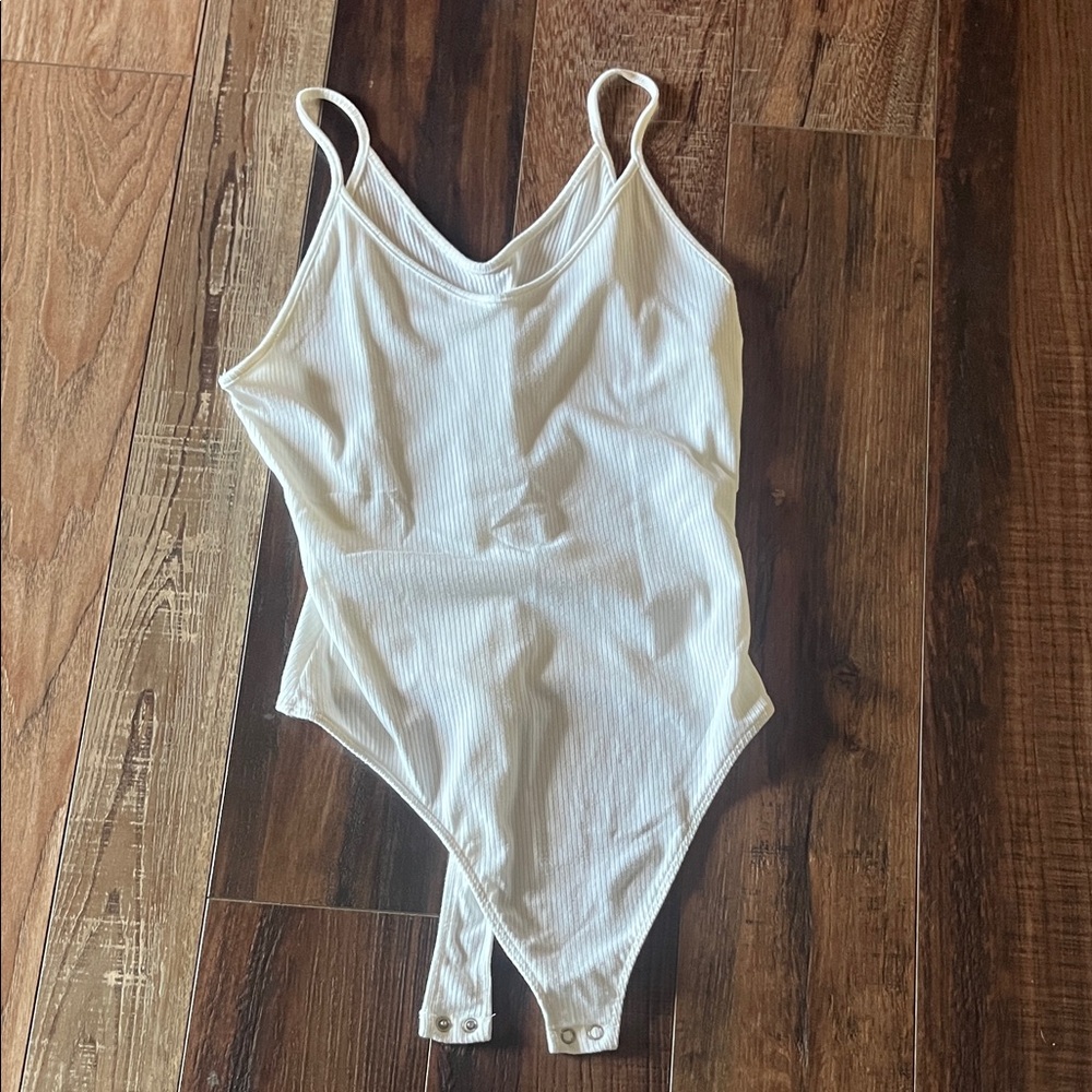 American Eagle Outfitters Cream Bodysuit